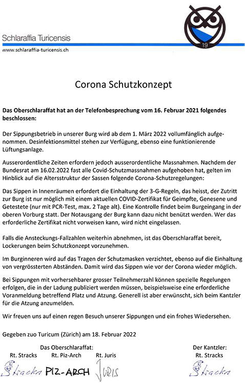 Covid-Schutzkonzept 18.02.2022